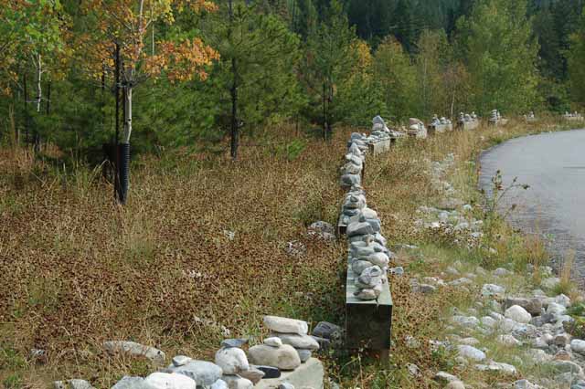cairns at the Kicking Horse Rest stop